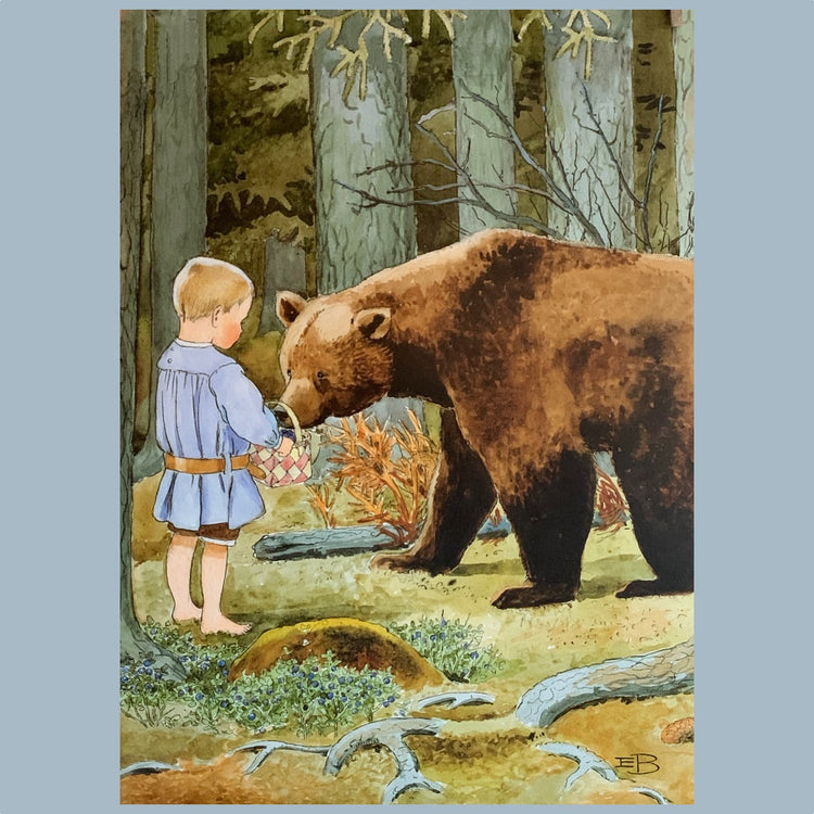 Postkarte „Mors lilla Olle“ Elsa Beskow