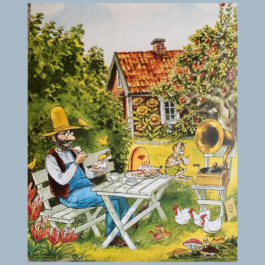 Poster "Eine Geburtstagstorte für die Katze" Sven Nordqvist