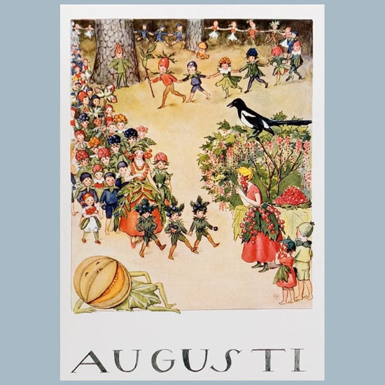 Postkarte Jahreszeiten Elsa Beskow August