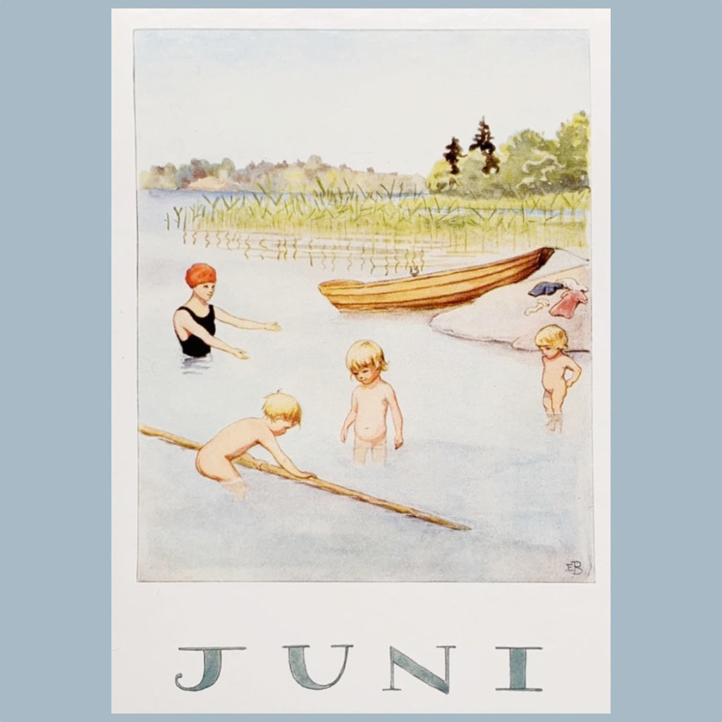 Postkarte Jahreszeiten Elsa Beskow Juni