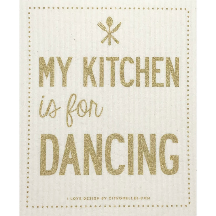 Schwammtuch "My Kitchen is for Dancing”