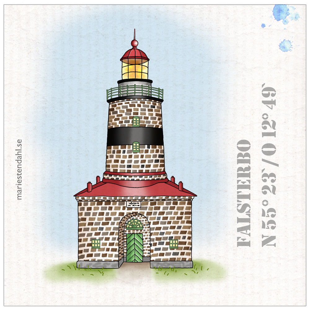 Schwedisches Spültuch Leuchtturm Falsterbo