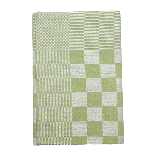 Serviette_Schackrutan_Leinen_gruen_Klaessbols_linnevaeveri_Mys_Shop