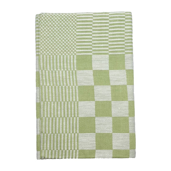 Serviette_Schackrutan_Leinen_gruen_Klaessbols_linnevaeveri_Mys_Shop