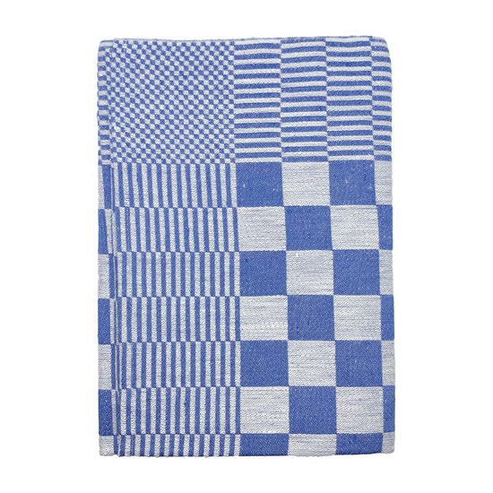Serviette_Schackrutan_Leinen_jeansblau_Klaessbols_linnevaeveri_Mys_Shop