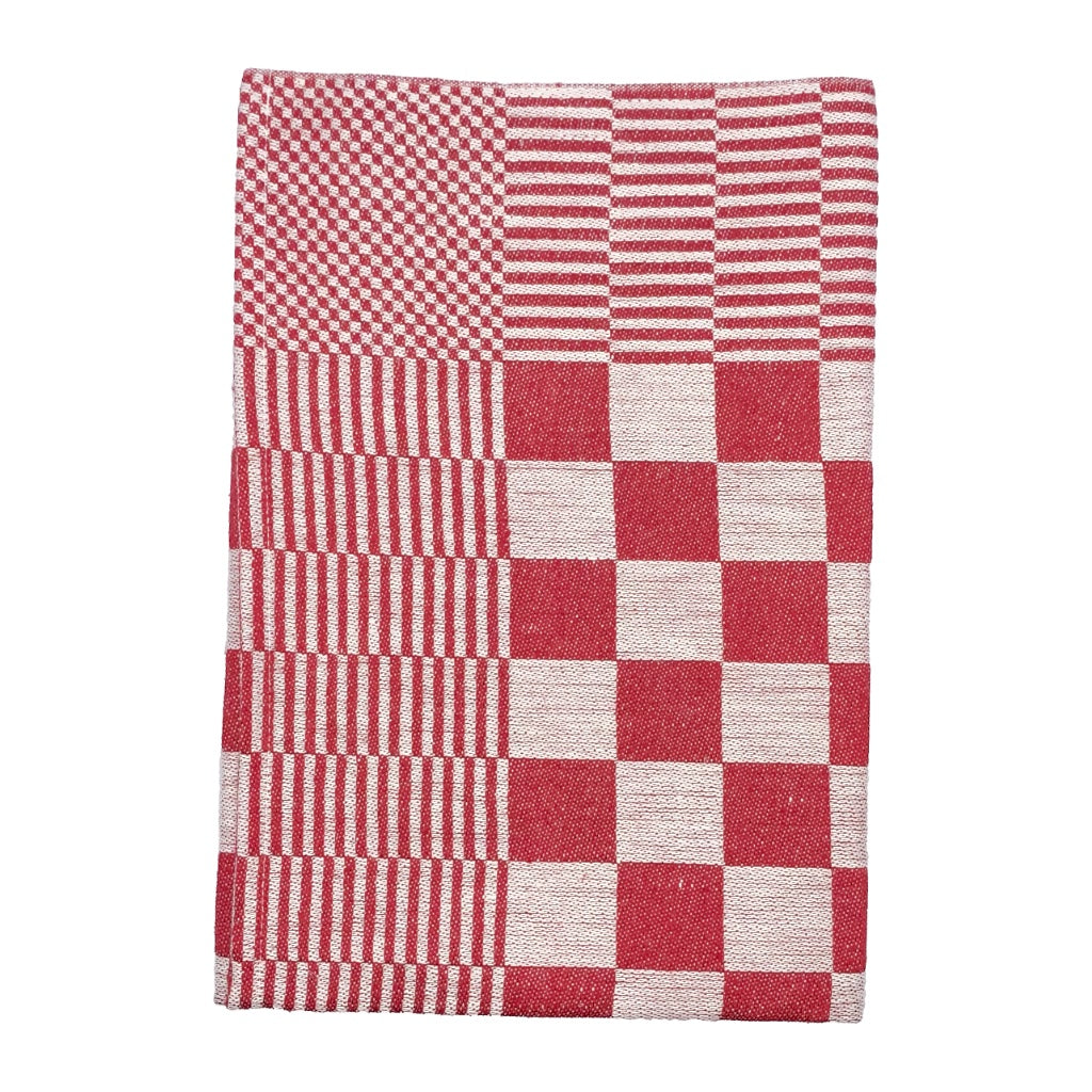 Serviette_Schackrutan_Leinen_rot_Klaessbols_linnevaeveri_Mys_Shop