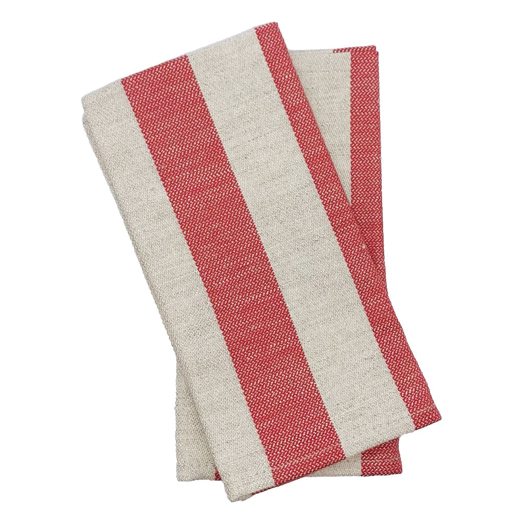 Serviette Halbleinen „Streifen“ 2er Set
