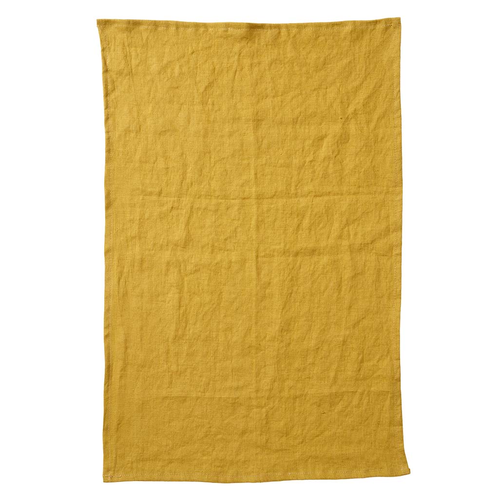 Handtuch/Geschirrtuch Leinen senf Klippan Mys-Shop