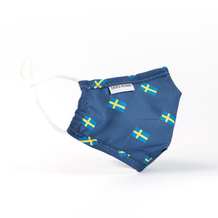 Mund-Nase-Bedeckung "Schwedische Flagge" - schwedenroth