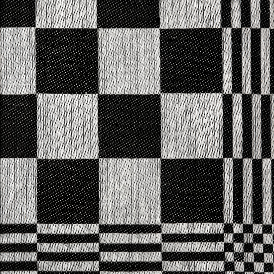 Tischtuch Leinen Schackrutan Detail schwarz von Klässbols Linneväveri